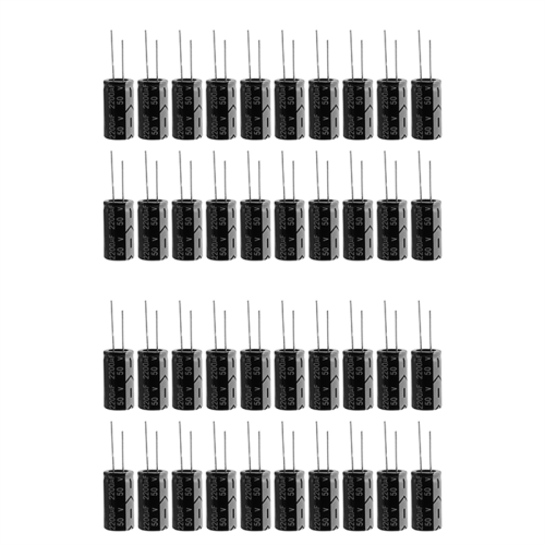 40 Pcs 2200UF 50V 105C Polarized Electrolytic Capacitors 16X31mm 1