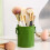 Porte-stylo en plastique vert 0,53 oz 9,5x8 cm 9
