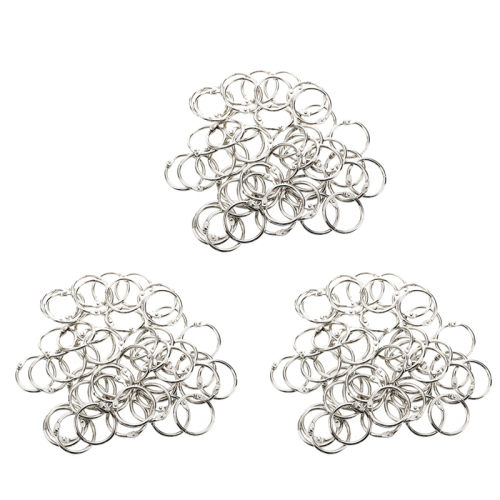 150 Pcs Staple Book Binder 30mm Outer Diameter Loose Leaf Ring Keychai