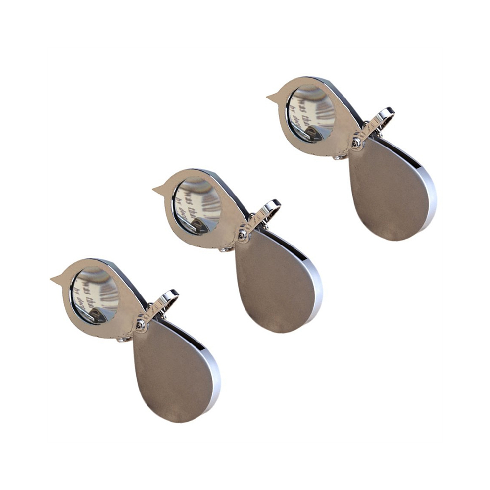 Torribaly 3Pcs 30Mm 3X Pocket Folding Magnifier Reading Magnifying Glass Loupe W