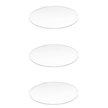 3x transparante 3 mm dikke spiegel acryl ronde schijf diameter: 100 mm