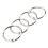 150 Pcs Staple Book Binder 30mm Outer Diameter Loose Leaf Ring Keychai 3
