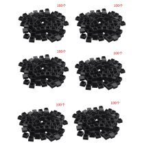 600 tapones de plástico para tubos cuadrados de 20 mm, color negro