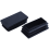 Plastic Rectangle Blanking End Tube Caps Inserts 25X50mm 600Pcs Black 7