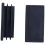 Plastic Rectangle Blanking End Tube Caps Inserts 25X50mm 600Pcs Black 3