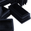 Plastic Rectangle Blanking End Tube Caps Inserts 25X50mm 600Pcs Black 9