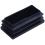 Plastic Rectangle Blanking End Tube Caps Inserts 25X50mm 600Pcs Black 5