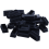 Plastic Rectangle Blanking End Tube Caps Inserts 25X50mm 600Pcs Black 8