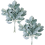 32Pcs Artificial Flocked Lambs Ear Leaves Stems Faux Lamb's Branches P 3