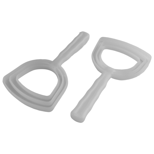 2X Meat Scraper Bone Dust White Poly Remover Square 2