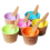 12Pcs Eis Schüssel Set Verschiedene Farbe Löffel Geschirr Kinder Warenkorb 8