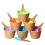 12Pcs Eis Schüssel Set Verschiedene Farbe Löffel Geschirr Kinder Warenkorb 7