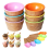12Pcs Eis Schüssel Set Verschiedene Farbe Löffel Geschirr Kinder Warenkorb 6