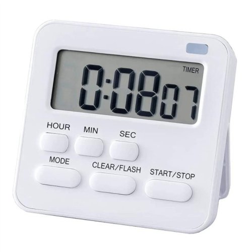 3X Kitchen Timer,Egg Timer with Clock,Digital Stopwatch LCD Loud Alarm 2