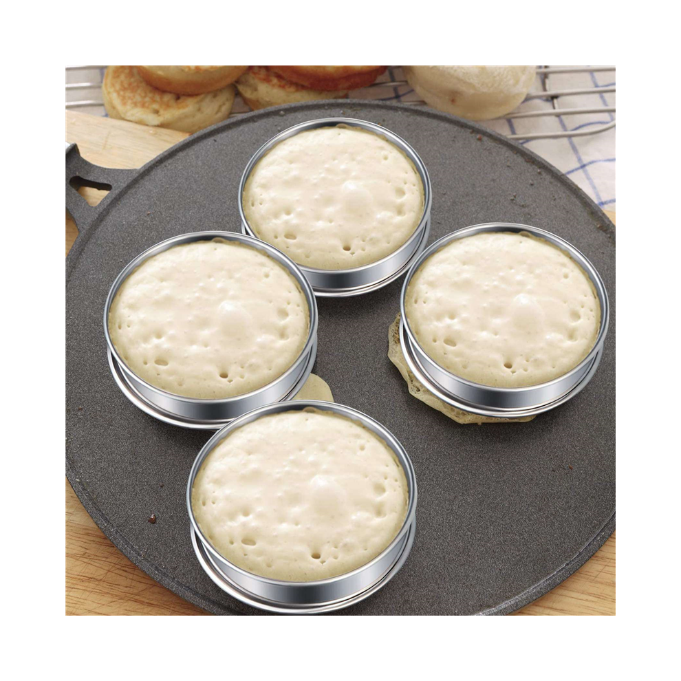 24 Pezzi Anelli Per Muffin, Anelli Doppi Arrotolati In Acciaio Inossidabile, Metallo R