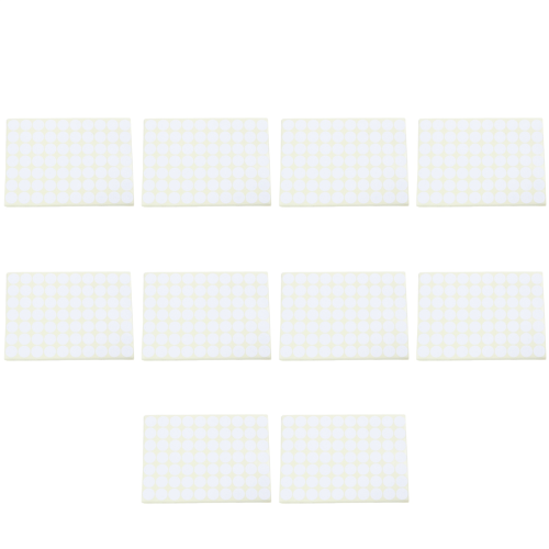 10X, 19mm Circles Round Code Stickers Self Adhesive Sticky Labels Whit