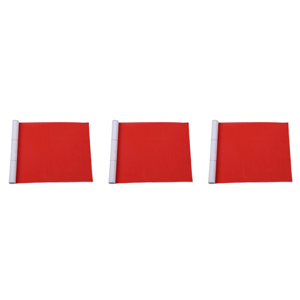 3X Diy 30X127 3D Carbon Fiber Decal Vinyl Film Wrap Roll Adhesive Car Red 4854049575564