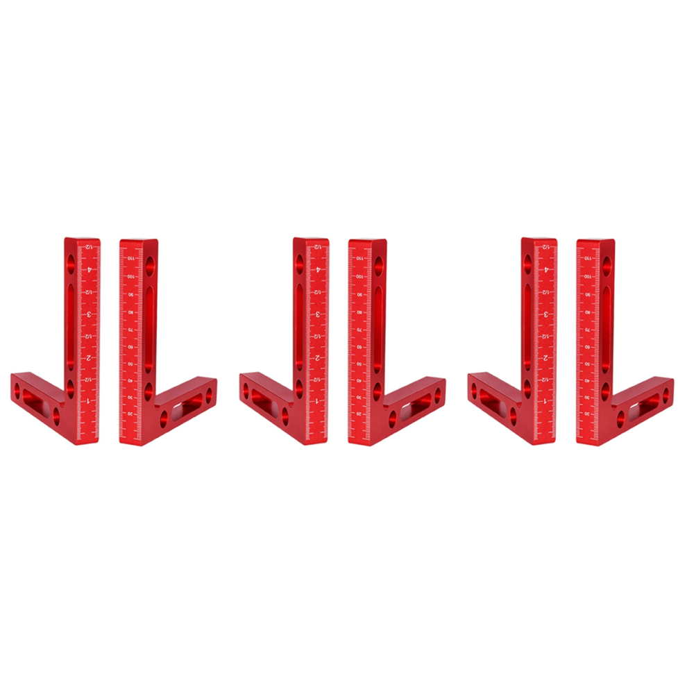 6 Pcs Aluminium Alloy 90 Degree Positioning Squares Right Angle Clamps 4854049576288
