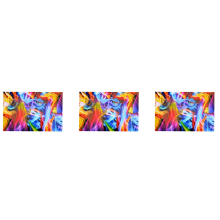 3X Regenbogen Flammen Hydrographic Film Wasser Transfer Druck Hydro Dip