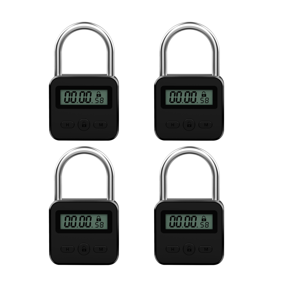 4X Metal Timer Lock Lcd Display Multi-Function Electronic Time 99 Hour 4854049574925