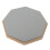 8-inch Rubber Silent Drum Practice Pad with 2 Pairs Drumsticks Grey 15