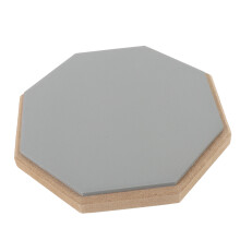 8-inch Rubber Silent Drum Practice Pad with 2 Pairs Drumsticks Grey