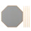 8-inch Rubber Silent Drum Practice Pad with 2 Pairs Drumsticks Grey 3