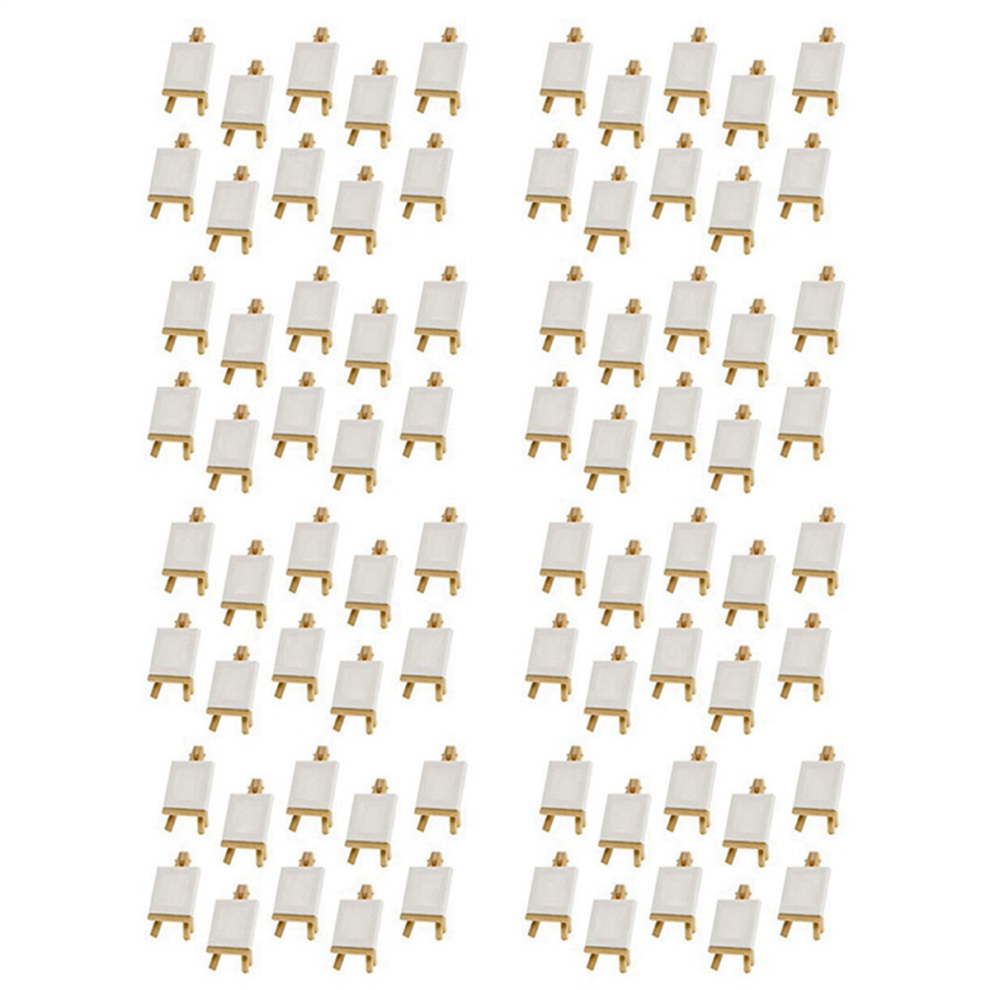 80 Set Mini Cavalletto Espositivo Con Tela 8X8Cm Numeri Da Tavolo Per Matrimonio Pai