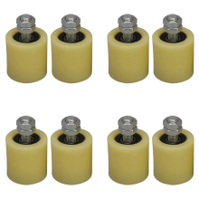 8 pezzi 48x50mm giallo argento nylon acciaio cuscinetto a rulli piatti guida ruota