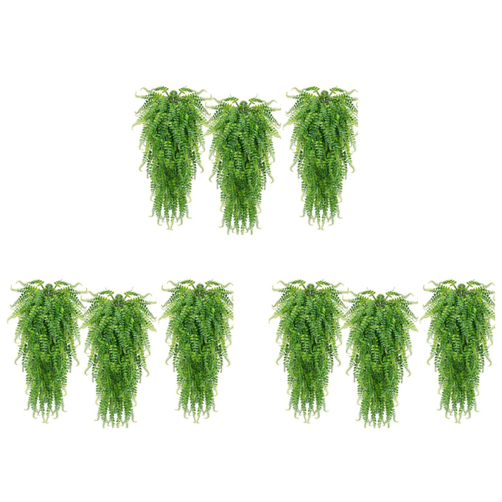 9 Pezzi Di Felci Artificiali Sospese, Piante Di Edera Finta, Felce Di Boston