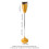 Yellow Floor Standing Ashtray with Lid - Adjustable Height Large Capacity 2