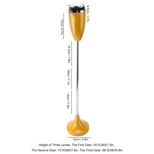 Yellow Floor Standing Ashtray with Lid - Adjustable Height Large Capacity 1