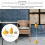 Yellow Floor Standing Ashtray with Lid - Adjustable Height Large Capacity 4