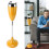 Yellow Floor Standing Ashtray with Lid - Adjustable Height Large Capacity 1