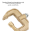 2X Welding Ground Clamp, 500A Current G-Type Solid Brass 43mm Jaw Widt 7