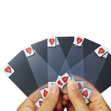 3X Transparente Kunststoff Wasserdicht Poker Neuheit Index Spielkarten