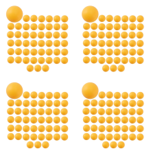 Lot de 200 balles de pong de qualité supérieure pour entraînement avancé, sans coutures, Ora