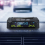 Orologio digitale solare per auto 2X con display LCD per ora, data e temperatura in auto 4