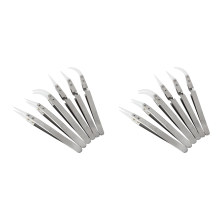 12 pinzette di precisione in ceramica per saldatura inversa, non conduttive, anti