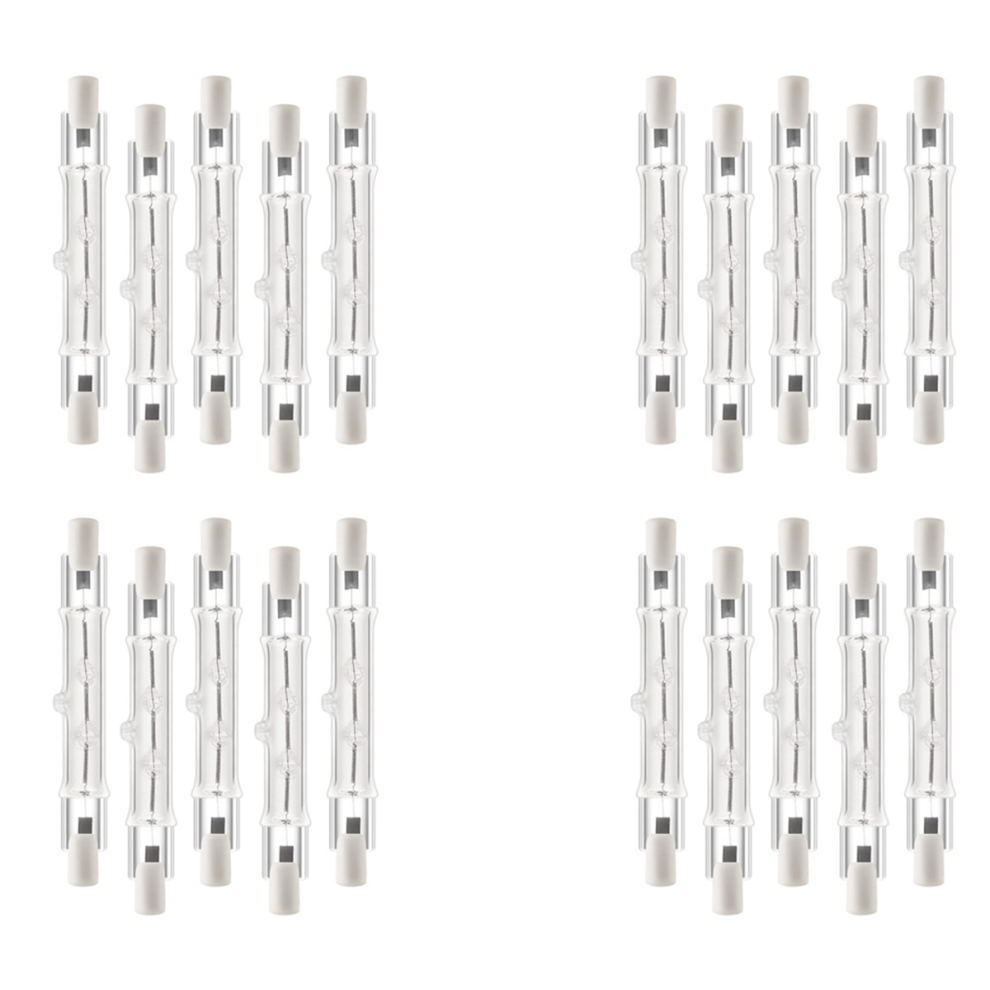 Confezione Da 20 R7S 118 Mm 300 W 230 V, Lampadina Alogena Lineare R7S, Dimmerabile