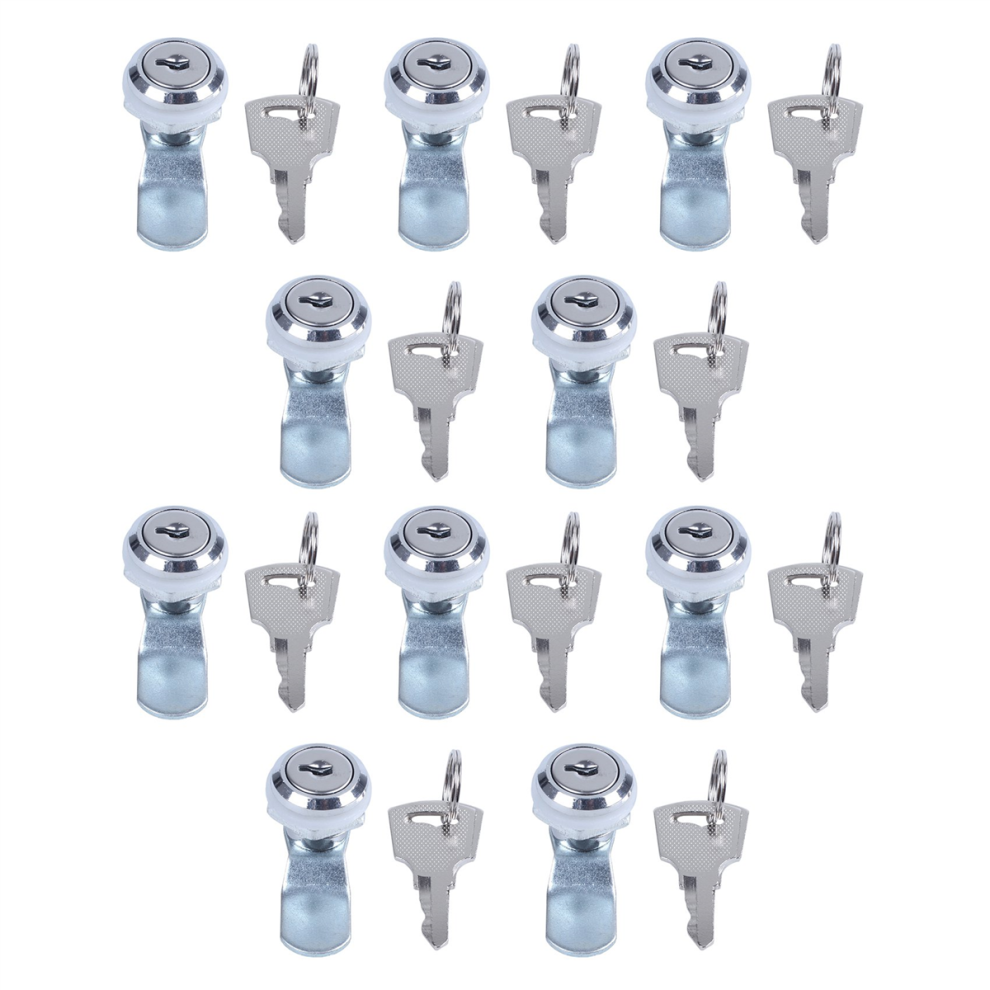 10X Useful Cam Locks For Lockers,Cabinet Mailbox,Drawers, Cupboards + 4854049578497