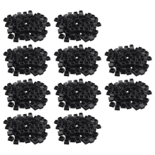 1000 tapones de plástico para tubos cuadrados de 20 mm, color negro