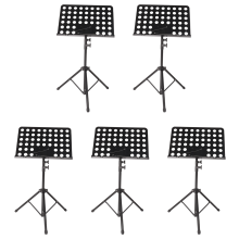 5x Draagbare metalen muziekstandaard met afneembare muziekinstrumenten voor piano