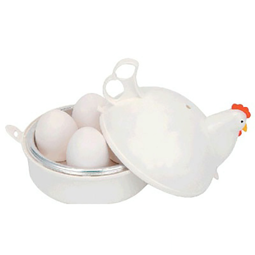 2X Chicken Shaped Microwave Eggs Boiler Cooker Kitchen Cooking Applian 2