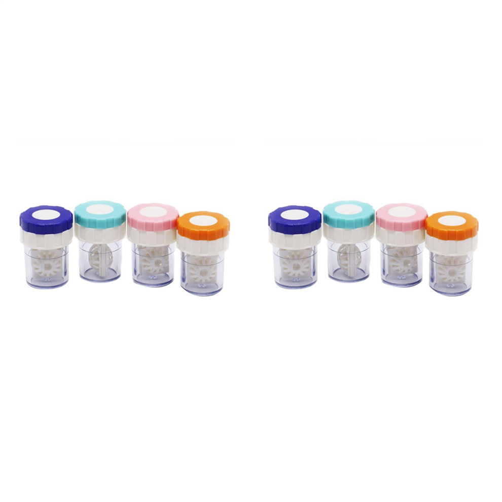 Torribaly 8 Pcs Annual Contact Lens Cleaner Washer Cleaning Lenses Case