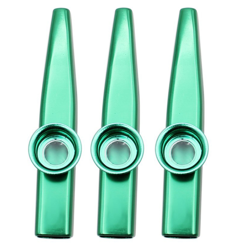 3X Kazoo Μεταλλικό Κράμα Αλουμινίου με 15 Δώρα Φλάουτο Διάφραγμα για Ch