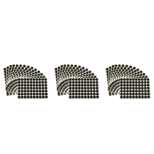 45pcs 19mm Circles Round Code Stickers Self Adhesive Sticky Labels Bla