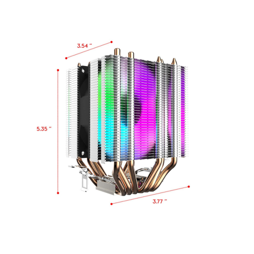 2X Ψύκτρες Αέρα CPU με 6 αγωγούς θερμότητας, ψύκτρα Twin-Tower με 90mm Rainbow L 2