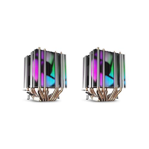 2X Ψύκτρες Αέρα CPU με 6 αγωγούς θερμότητας, ψύκτρα Twin-Tower με 90mm Rainbow L 1