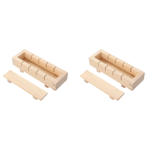 2X Wooden Sushi Maker Rice Mold Making Kit Set for Kitchen Accessories